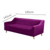 Sofa Cover Couch High Stretch Super Soft Plush Protector Slipcover 2 Seater Wine