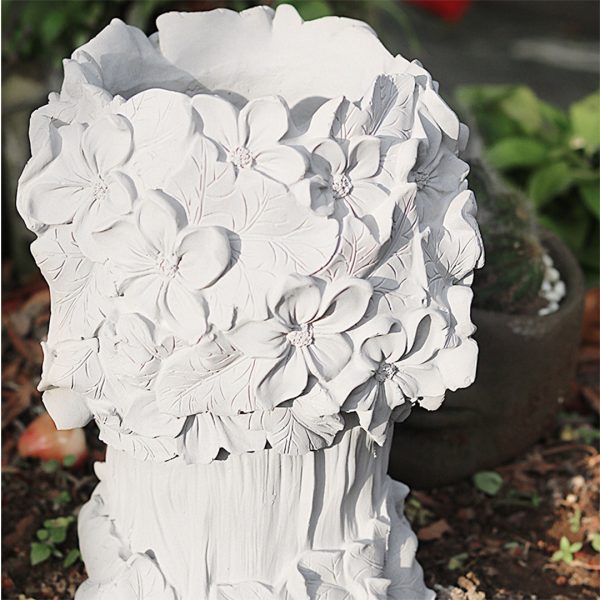Resin White Creative Goddess Head Statue Planter Bonsai Flower Succulent Pot Decor