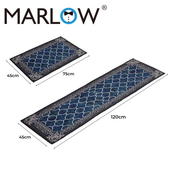 2x Kitchen Mat Floor Rugs Area Carpet Non-Slip Door Mat 45x120cm /45x75cm