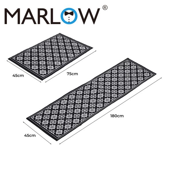 2x Kitchen Mat Floor Rugs Area Carpet Non-Slip Door Mat 45x180cm /45x75cm