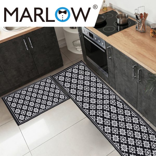 2x Kitchen Mat Floor Rugs Area Carpet Non-Slip Door Mat 45x180cm /45x75cm