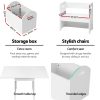 Kids Multi-function Table and Chair Hidden Storage Box Toy Activity Desk