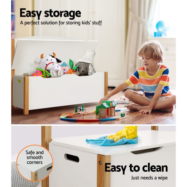 Kids Toy Box Chest Storage Blanket Children Room Organiser Seating Bench