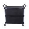 2X 3 Tier Covered Food Trolley Food Waste Cart Storage Mechanic Kitchen with Bins