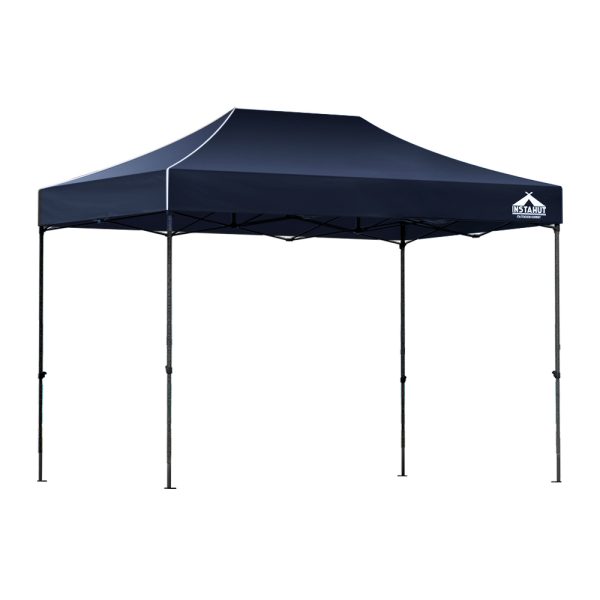 Gazebo Pop Up 3×4.5m w/Base Podx4 Marquee Folding Outdoor Wedding Camping Tent Shade Canopy Navy