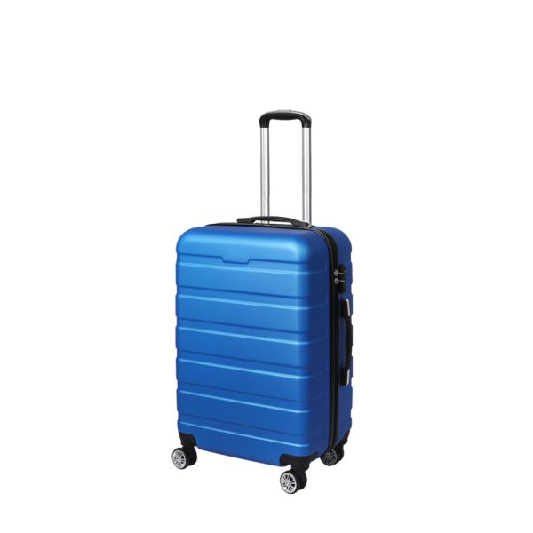 20″ Luggage Suitcase Trolley Travel Packing Lock Hard Shell Blue