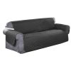 Sofa Cover Couch Lounge Protector Quilted Slipcovers Waterproof Black 335cm x 218cm