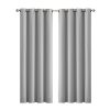 2x Blockout Curtains Panels 3 Layers Eyelet Room Darkening 132x213cm Grey