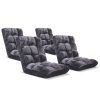 Floor 4x Recliner Folding Lounge Sofa Futon Couch Folding Chair Cushion Light Pink