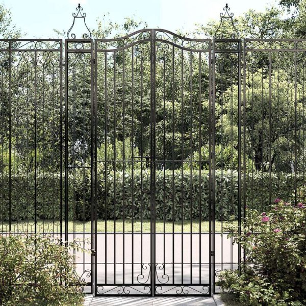 Ornamental Garden Gate Wrought Iron 122×20.5×134 cm