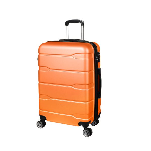 20″ Expandable Luggage Travel Suitcase Trolley Case Hard Set Black