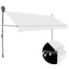 Manual Retractable Awning with LED 400 cm Anthracite