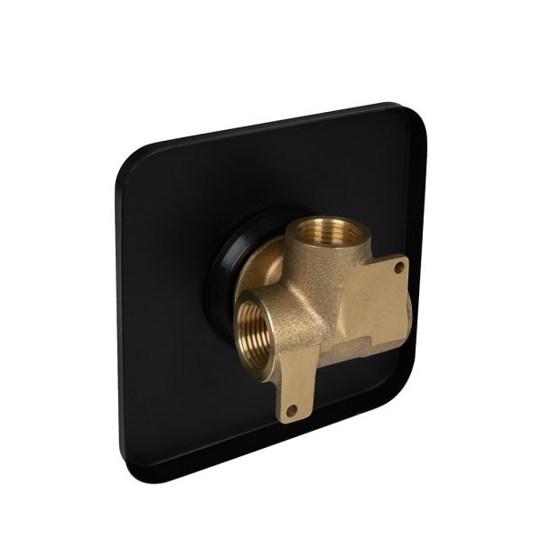 Bathroom Shower Mixer Tap Brass Square Bath Tap faucet Wall Mounted Black