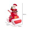 Christmas Inflatable Santa Claus Tank 1.8M Xmas Decor LED Lights Outdoor
