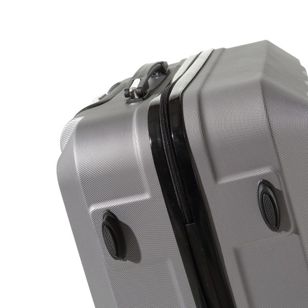 24″ Check In Luggage Hard side Lightweight Travel Cabin Suitcase TSA Lock Grey