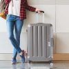 24″ Check In Luggage Hard side Lightweight Travel Cabin Suitcase TSA Lock Grey