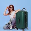28″ Luggage Travel Suitcase Trolley Case Packing Waterproof TSA Green