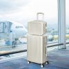 Luggage Suitcase Trolley Set Travel Lightweight 2pc 14″+20″ White