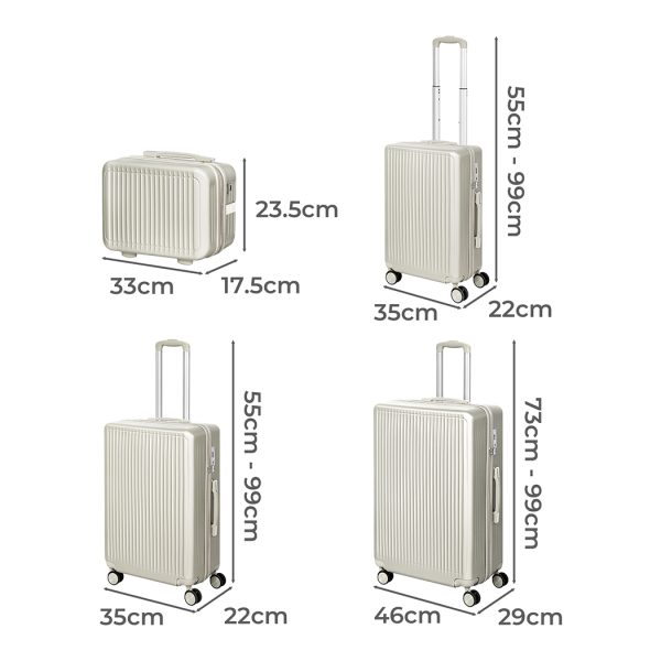 Luggage Suitcase Trolley Set Travel Lightweight 4pc 14″+20″+24″+28″