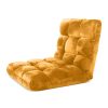 Floor Recliner Folding Lounge Sofa Futon Couch Folding Chair Cushion Apricot x4