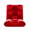 Floor Recliner Folding Lounge Sofa Futon Couch Folding Chair Cushion Red x2