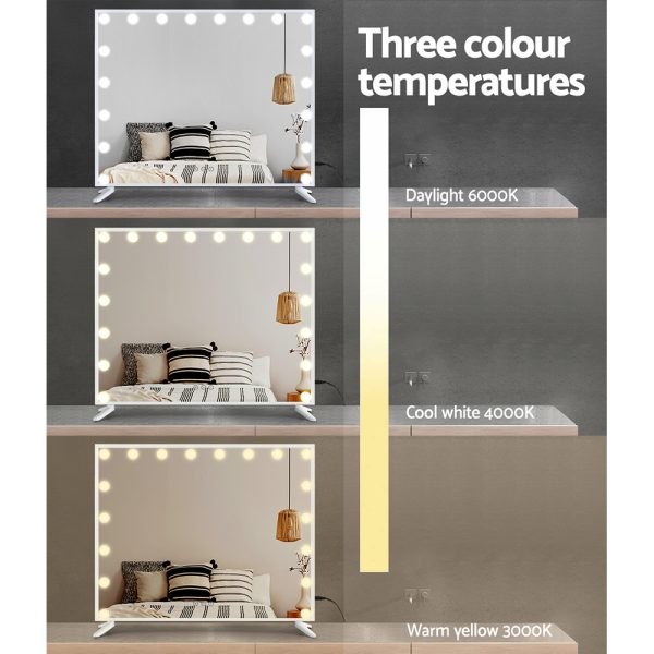 Makeup Mirror with Light LED Hollywood Vanity Dimmable Wall Mirrors – With Frame