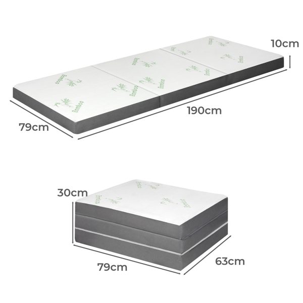 Folding Mattress Foldable Foam Bed Camping Floor Mat Cushion Pad Single