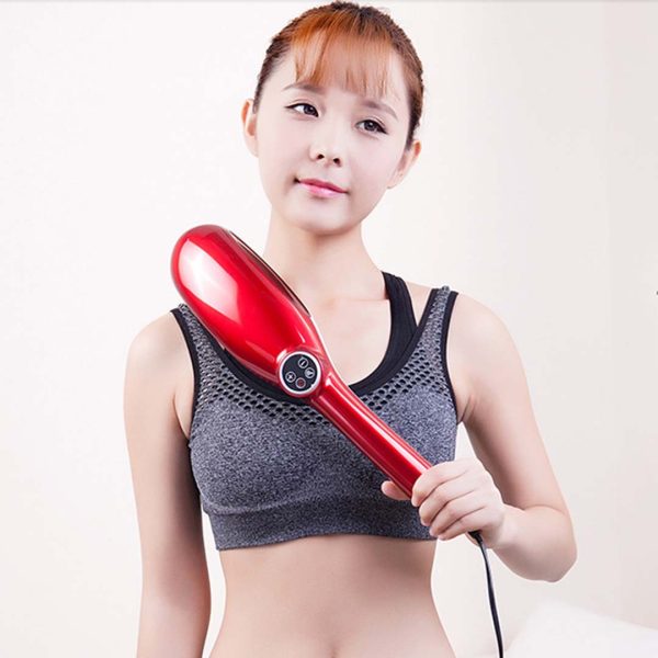 2X  6 Heads Portable Handheld Massager Soothing Stimulate Blood Flow Shoulder Yellow