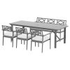 5pcs Outdoor Furniture Dining Set Chair Table Patio Acacia Wood 6 Seater
