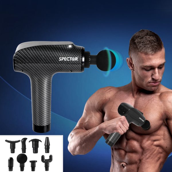 Massage Gun Deep Tissue Percussion 8 Heads Muscle Vibrating Relaxing LCD