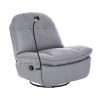 Recliner Chair Lounge 360°Swivel Rocker Sofa Comfy Armchair Lounge Grey