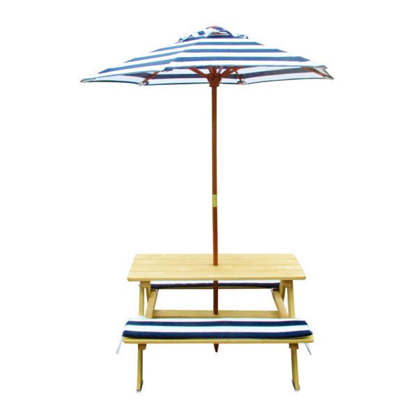 LK45 Sunset Picnic Table with Umbrella and Cushions
