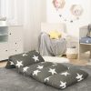 Foldable Mattress Kids Pillow Bed Cushion Sofa Chair Lazy Couch Grey L