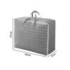 Grey Plaid  Super Large Storage Luggage Bag Double Zipper Foldable Travel Organiser Essentials