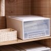 2x Plastic Wide Drawer Shoes Storage Boxes Stackable Clothes Kids Toys Organiser