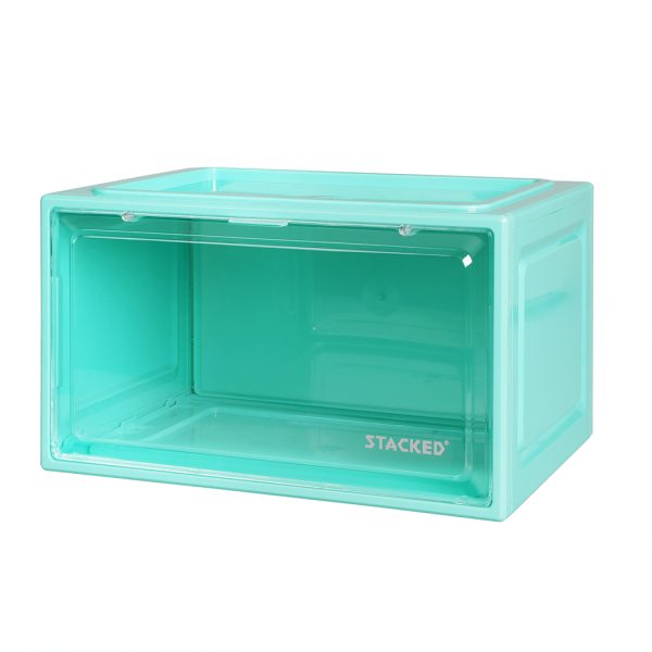 Sneaker Display Case Stackable Shoe Storage Box Magnetic Breathable 1PC