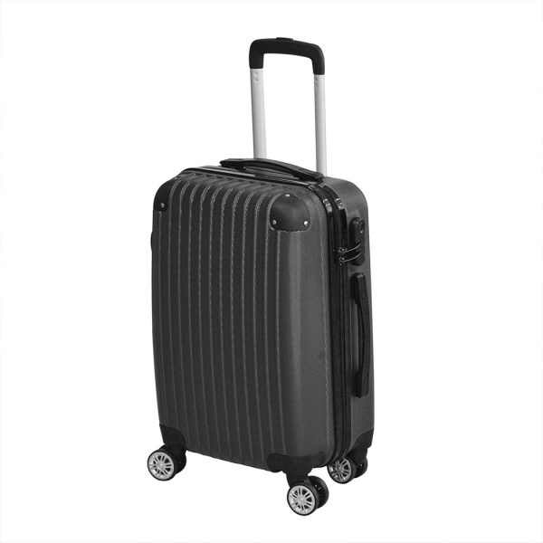24″ Cabin Luggage Suitcase Code Lock Hard Shell Travel Case Carry On Bag Trolley