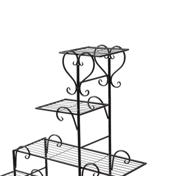 Outdoor Indoor Plant Stand Metal Flower Pot Garden Corner Shelf Stands