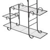 Outdoor Indoor Plant Stand Metal Flower Pot Garden Corner Shelf Stands