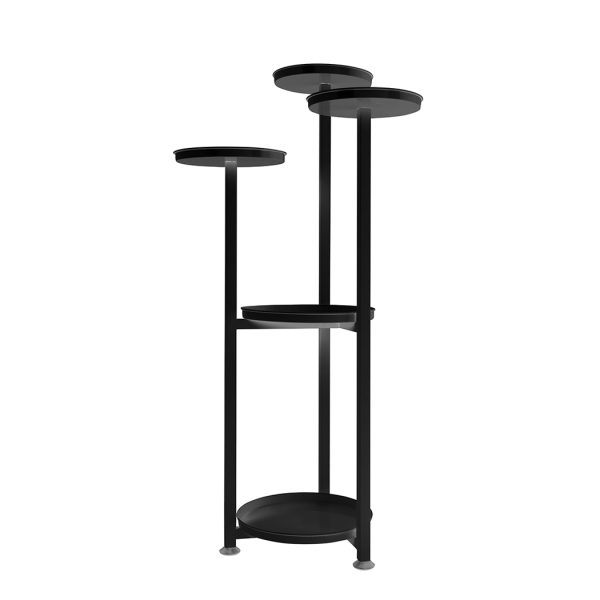 Plant Stand Outdoor Indoor Flower Pots Rack Garden Shelf Black 100CM