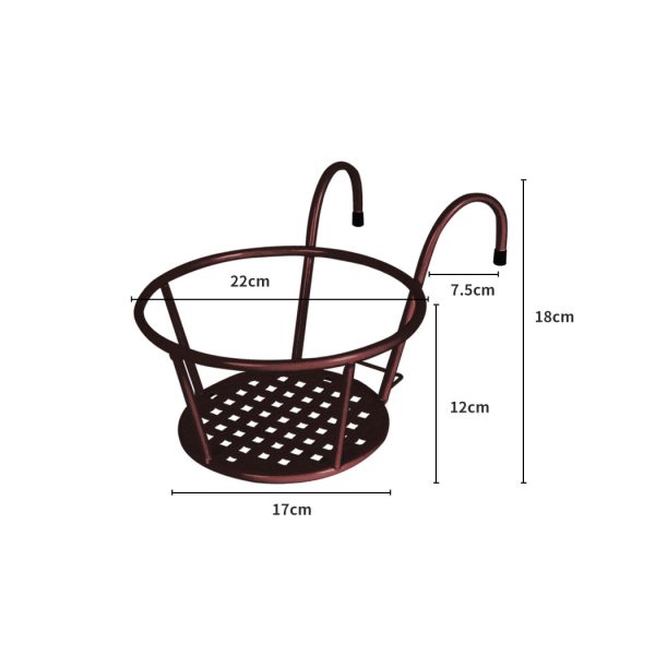 1x Flower Holder Plant Stand Hanging Pot Basket Plant Garden Wall Storage