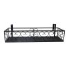 Plant Holder Plant Stand Hanging Flower Pot Basket Garden Wall Rack Shelf Rectangle Black