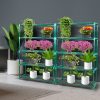 2x 5 Tier Plant Shelve Garden Greenhouse Steel Storage Shelving Frame Stand Rack