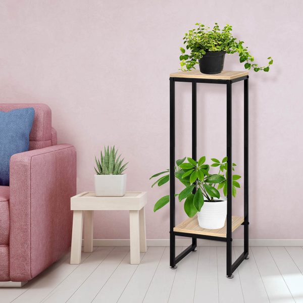 Plant Stand Garden Home Decor Outdoor Indoor Flower Pot Shelf Metal L