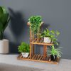 3-Tier Plant Stand Wood Wooden Pine Shelf Flower Pots Rack Indoor Garden
