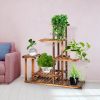 5-Tier Plant Stand Wood Wooden Pine Shelf Flower Pots Rack Indoor Garden