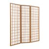Takoma 3 Panel Free Standing Foldable  Room Divider Privacy Screen  Wood Frame