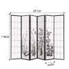 Almondbury 6 Panel Room Divider Privacy Screen Wood Timber Bed Wider Foldable Stand