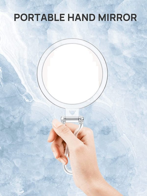 Double-Sided Magnifying Foldable Makeup Mirror for Handheld, Table and Travel Usage – 20X Magnification