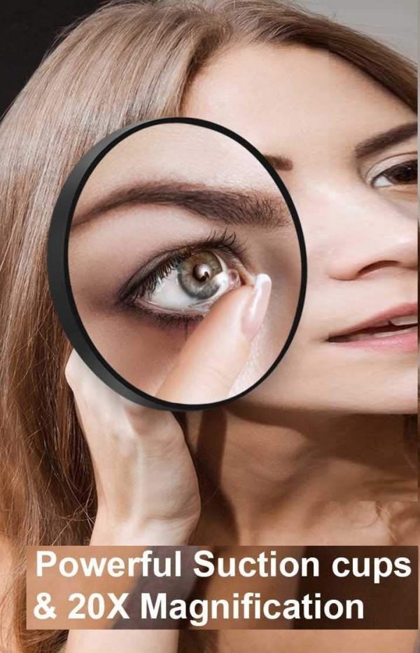 Magnifying Mirror and Eyebrow Tweezers Kit for Travel – 20X Magnification